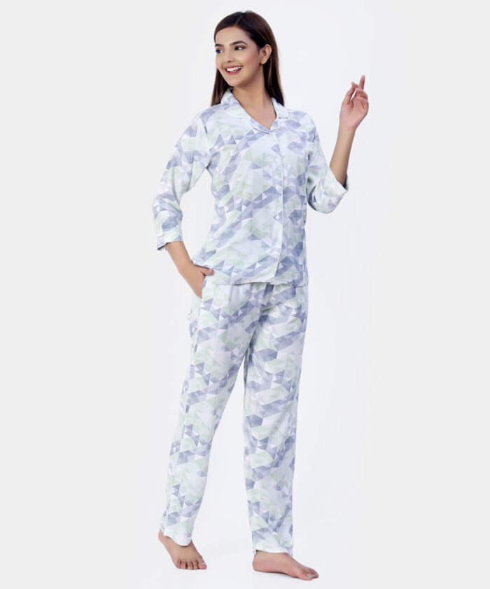 PHILOS GREEN GREY PYJAMA SET