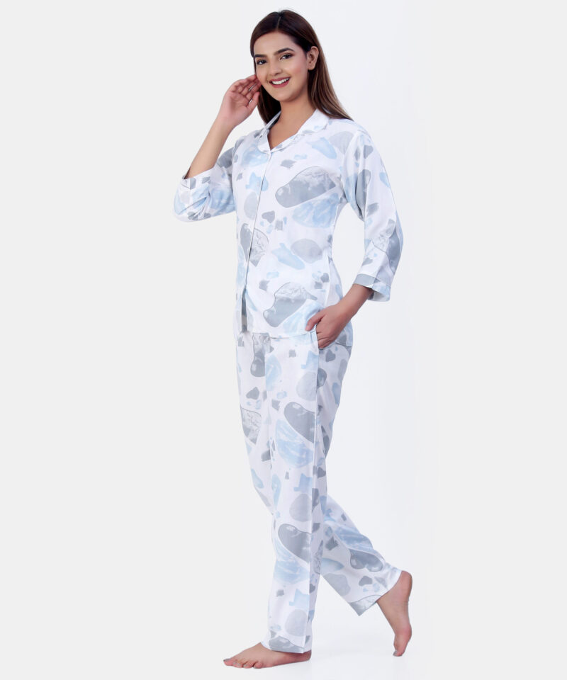 CANVA SKY BLUE PYJAMA SET